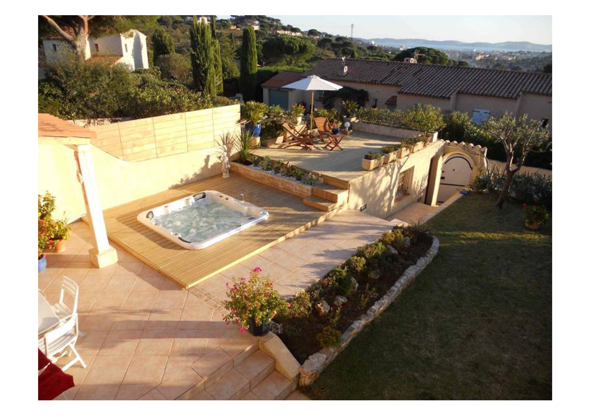 Installation de spa encastré